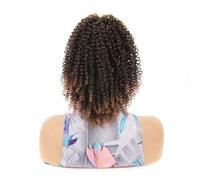 Ponytail Extension Kinky Curly Drawstring Ponytail for Black Women, 10 Inch Synthetic Hairpieces Clip in Curls Afro Puff Pony tail Extensions(1BT30)