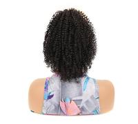 Ponytail Extension Kinky Curly Drawstring Ponytail for Black Women, 10 Inch Synthetic Hairpieces Clip in Curls Afro Puff Pony tail Extensions(2)