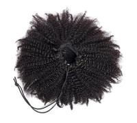 Ponytail Extension Kinky Curly Human Hair Drawstring Ponytail For Black Women Brazilian Virgin Kinkys Clip In Extension Pieces Natural (8-26 Inch)(22inches)