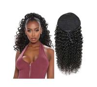 Ponytail Extension Ponytail Extension 26" Curly Drawstring Long Thick Fake Pony Tail Multi Layered Natural Soft Clip in Hair Extensions Synthetic Hairpiece for Women(24inches)