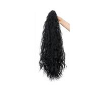 Ponytail Extension Ponytail Extension Claw 26" Curly Pony Tail Clip in Claw Hair Extensions Fluffy Natural Looking Synthetic Hairpiece for Women(1B)