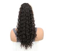 Ponytail Extension Queue De Cheval À Cordon De Serrage De 45 Cm For Femmes Noires, Queue De Cheval Longue Afro Bouclée Et Duveteuse En Fibres Synthétiques For Un Usage Quotidien(Black Brown)