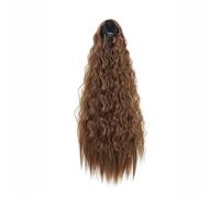 Ponytail Extension Queue de cheval à cordon de serrage de 55 cm for femmes noires, extension synthétique bou et profonde, postiche afro crépue et bou for un usage quotidien(2M30)