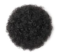 Ponytail Extension Queue de cheval afro à cordon, chignon bouclé crépu, extensions courtes synthétiques, postiches for femmes noires(Black)