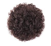 Ponytail Extension Queue de cheval afro à cordon, chignon bouclé crépu, extensions courtes synthétiques, postiches for femmes noires(Light Brown)