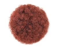 Ponytail Extension Queue de cheval afro à cordon, chignon bouclé crépu, extensions courtes synthétiques, postiches for femmes noires(Red)