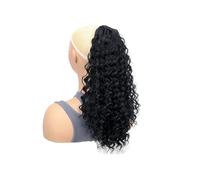Ponytail Extension Queue de cheval crépue bou avec cordon de serrage, postiche afro bou n fibre synthétique à clipser for femmes, boucles épaisses et naturelles, 45,7 cm(1B)