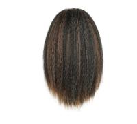 Ponytail Extension Queues de cheval longues et lisses Yaki à cordon, extensions de cheveux synthétiques épaisses, noires et crépues, à clipser, for un usage quotidien(T1B/30,12inch)