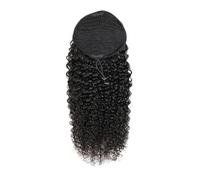 Ponytail Extension Queues De Cheval Raides Et Crépues, Extensions Queue À Cordon En Cheveux Humains Qualité Supérieure, Clip Yaki for Femmes Noires(Kinky Curly,30inch)
