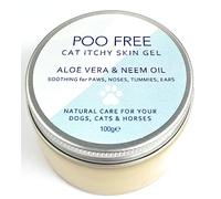 POO FREE Gel Apaisant Aloe & Neem pour Chat - 99% d'origine Naturelle - Ultra-Doux & sans Parfum - Confort des Peaux Sensibles & Hydratation Haute Tolérance - 100g