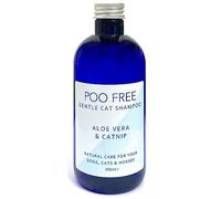 POO FREE Shampooing Chat à l'herbe à Chat & Aloe Vera - 99% d'origine Naturelle - Apaisant & Désodorisant - Formule Haute Tolérance Concentrée - 250ml