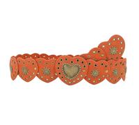 Poo4kark Halloween Cosplay Festival Chic Diva rétro ceinture avec coeur Punk métal accessoire de mode pour garde-robe des femmes (Orange, One Size)