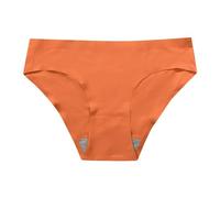 Poo4kark sous-vêtements Hipster sans Couture pour Femmes, Culottes Invisibles, Culottes élastiques Douces Bodys Sexy (Orange, L)
