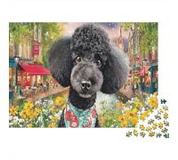 Poodle 1000 Pièces Carton Épais Puzzle Classique Senior Jigsaw Enthusiastes Difficile Défiant Décoration Murale Pack De Valeur 52x38cm/1000pcs