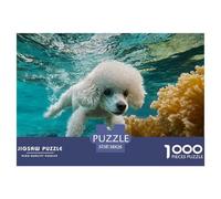 Poodle 1000 Pieces Jigsaw Puzzles for Adults Challenging Game Stress Relieving Entertainment Cultivate The Spirit of Teamwork for The Whole for Women, Gifts for Men 38x26cm/1000pcs