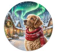 Poodle 1000 Pieces Puzzle Chien Puzzle Rond Rond pour Enfants DIY Jeu D'Intelligence pour Enfants Décompression Et Cadeau pour Adultes Et Enfants 1000pcs (67.5x67.5cm)