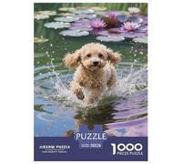 Poodle 1000 Pièces Puzzle pour Adultes Jeux De Défi Familial Puzzle Anti-Stress Entraîner La Mémoire du Cerveau pour DécoRations Familiales 38x26cm/1000pcs