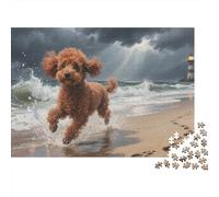 Poodle 1000 Pièces Puzzles pour Adultes,Côte Un Jeu De Dexérité Très Difficile Puzzle Jeu Éducatif l'art De La Décoration Moderne 1000pcs (75x50cm)