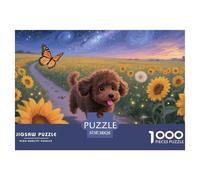 Poodle 1000 Pièces Puzzles pour Adultes,Nuit étoilée Flower Field Un Jeu De Dexérité Très Difficile Puzzle Jeu Éducatif Aux Défis 38x26cm/1000pcs