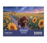 Poodle 1000 Pièces Puzzles pour Adultes Un Puzzle Difficile Jeu De Puzzle pour Toute La Famille Enfants Décoration De La Maison 70x50cm/1000pcs