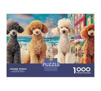 Poodle 1000 Pièces Quatuor Poodle Puzzle pour Adultes Carton Résistant Anti-Stress Stimuler l'esprit pour Adolescents 14+ sans Reflets 70x50cm/1000pcs