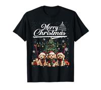 Poodle Christmas Tree Lights Decorations Dog Lover Xmas T-Shirt