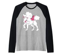 Poodle Dog 50s Sock Hop Rockabilly 1950s Dance Party Doo Wop Manche Raglan