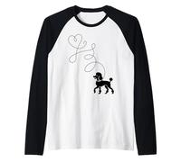 Poodle Dog Lover 50s Sock Hop Rockabilly 1950s Dance Doo Wop Manche Raglan