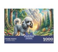 Poodle Miniature Puzzle 1000 Pièces Jeux Éducatif Défi Jouets Cadeaux Pets Mignons Illustration Colorée pour Adultes Et Enfants À Partir De 14 Ans38x26cm/1000pcs