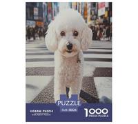 Poodle Puzzle 1000 Pièces Cadeau Unique Jeu Éduchatif Challenge Toy À De Qualité Supérieure Peinture Art pour Adultes Enfants 38x26cm/1000pcs
