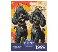 Poodle Puzzle 1000 Pièces Cadeau Unique Jeu Éduchatif Challenge Toy À De Qualité Supérieure Peinture Art pour Adultes Et Enfants À Partir De 14 Ans 70x50cm/1000pcs