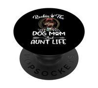 Poodle Rocking The Dog Mom and Aunt Life Mothers Day PopSockets PopGrip Adhésif