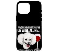 Poodle Wine Lover Gift for Her Coque pour iPhone 16 Pro Max