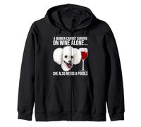 Poodle Wine Lover Gift for Her Sweat à Capuche