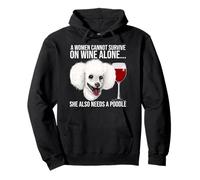 Poodle Wine Lover Gift for Her Sweat à Capuche