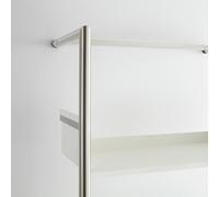 Pool 220 Étagère penchée Mox Structure chrome mat étagères blanc - MOX POOL 220 CHROM M WEISS