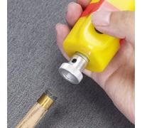 Pool 9 mm - Queue de billard électrique variable à 14 mm pour meuleuse à disques avec queues remplaçables en plastique et métal jaune (perceuse électrique)