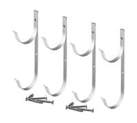 Pool Accessories Holder, Fence Hanger, Rust Proof Sturdy Build Lightweight Quick Installation Space Saving Secure Hold, Skimmer Net Holder for Swimming Pool Garden, 8.5x2.99Inches, Silver, Green