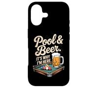 Pool and Beer It's Why I'm Here Funny Billard Humour 8 Ball Coque pour iPhone 17