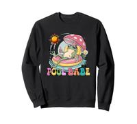 Pool Babe Mignon Grenouille Champignon Rétro Summer Vibes Sweatshirt
