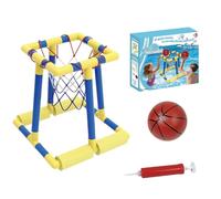 Pool Basketball Hoop Water Sports Game- Floating Goal Set, Parent Child Interactive Play Activity, Summer Swimming Recreation Equipment, Backyard Family Competition Accessory, Portable Poolside