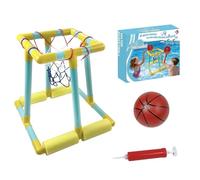 Pool Basketball Hoop Water Sports Game- Floating Goal Set, Parent Child Interactive Play Activity, Summer Swimming Recreation Equipment, Backyard Family Competition Accessory, Portable Poolside