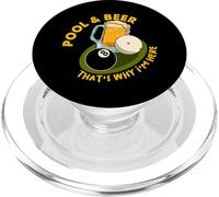 Pool & Beer That's Why I'm Here Billiard Players PopSockets PopGrip pour MagSafe