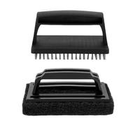 Pool Brush, Spa Scrubber, 2.95x4.72x2.5in Wire & 2.55x5.9x3.54in Sponge Heavy Duty Wall Cleaning Design Two Piece Brushes, Hot Tub Tile Cleaner for Backyard, Bathroom, Home Daily Maintenance