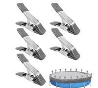 Pool Cover Clips | 5 Pieces Swimming Pool Cover Clip | Quick-Release Weatherproof Hanger- Windproof Ṕool Clips For Winter For Backdrop RV Fabric Draping Awning Crafts Quilting