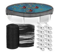 Pool Cover Net, Safety Mesh Sheet, Protective Water Guard, Sun Shield Tarp, Secure Clip System for Preventing Debris and Enhancing Safety in Swimming Hot Tub Kids Garden Patio, 196.85x196.85 inches