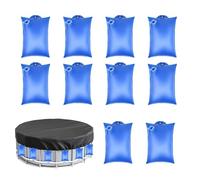 Pool Cover Weights - 10pcs Heavy Duty Weight Bags, Leak-Proof Pool Cover Counterweight with Hooks | Safety Water Bags for Hot Tub, Storm, Outdoor, Garden, Yard, Vacation, Residential & Commercial Use
