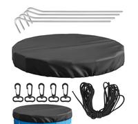 Pool Covers - 6ft Tear Resistant Protector, Pool Tank Cover, Round Stock Tank Thermal Blanket | Heavy Duty Weatherproof Dust Guard for Outdoor Backyard Garden Home Swimming Winter Summer Vacation