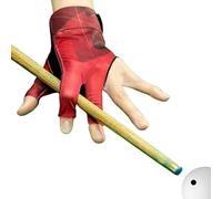 Pool Cue Left Hand Glove, Three Finger Breathable Mitt, Elastic Training Billiard with Smooth Grip Control Design, Cue Glove with Compact Design, Stable Shot Precision Support, Sports Accessory
