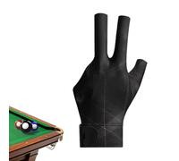 Pool Cue Left Hand Glove, Three Finger Breathable Mitt, Elastic Training Billiard with Smooth Grip Control Design, Cue Glove with Compact Design, Stable Shot Precision Support, Sports Accessory